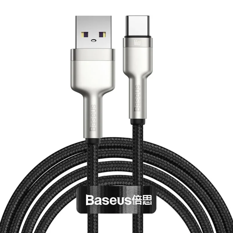 کابل تبدیل USB به USB-C باسئوس مدل Metal Data cable 66W  طول 2 متر