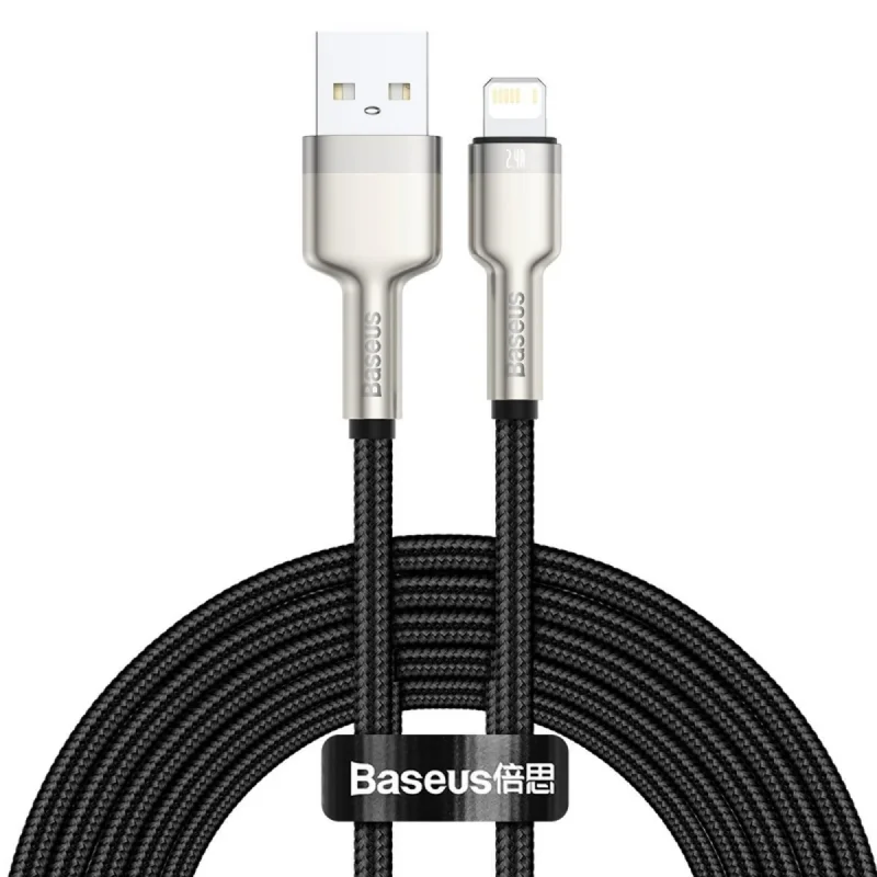 کابل تبدیل USB به لایتنینگ باسئوس مدل CALJK-B QUALITY ZINC ALLOY طول 2 متر