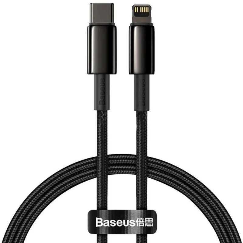 کابل تبدیل USB-C به لایتنینگ باسئوس مدل Tungsten طول 2 متر