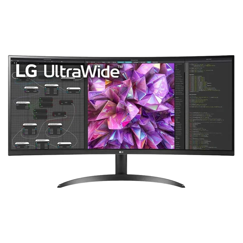 مانیتور خمیده 34 اینچ ال جی مدل 34WQ60C-B با وضوح UWQHD، پنل IPS و نرخ به‌روزرسانی 60 هرتز