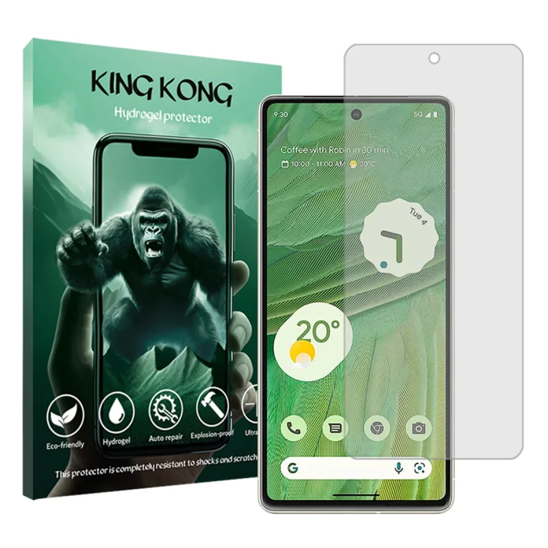 محافظ صفحه نمایش شفاف کینگ کونگ مدل Tough مناسب برای گوشی موبایل گوگل Pixel 7