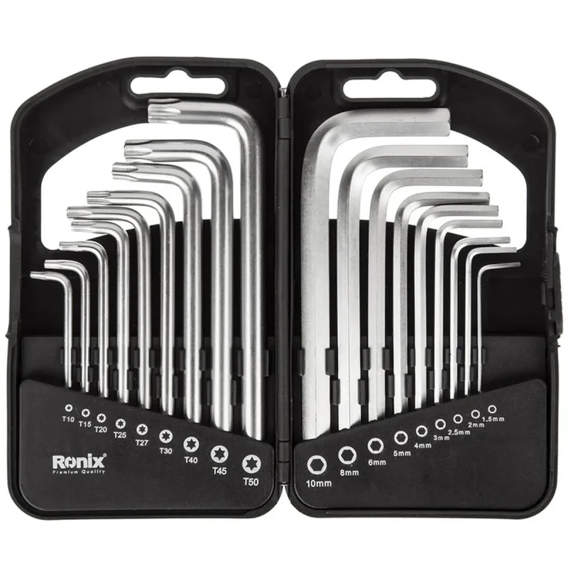 آچار آلن و ستاره ای رونیکس مدل 2051HEX-KEY مجموعه 18 عددی