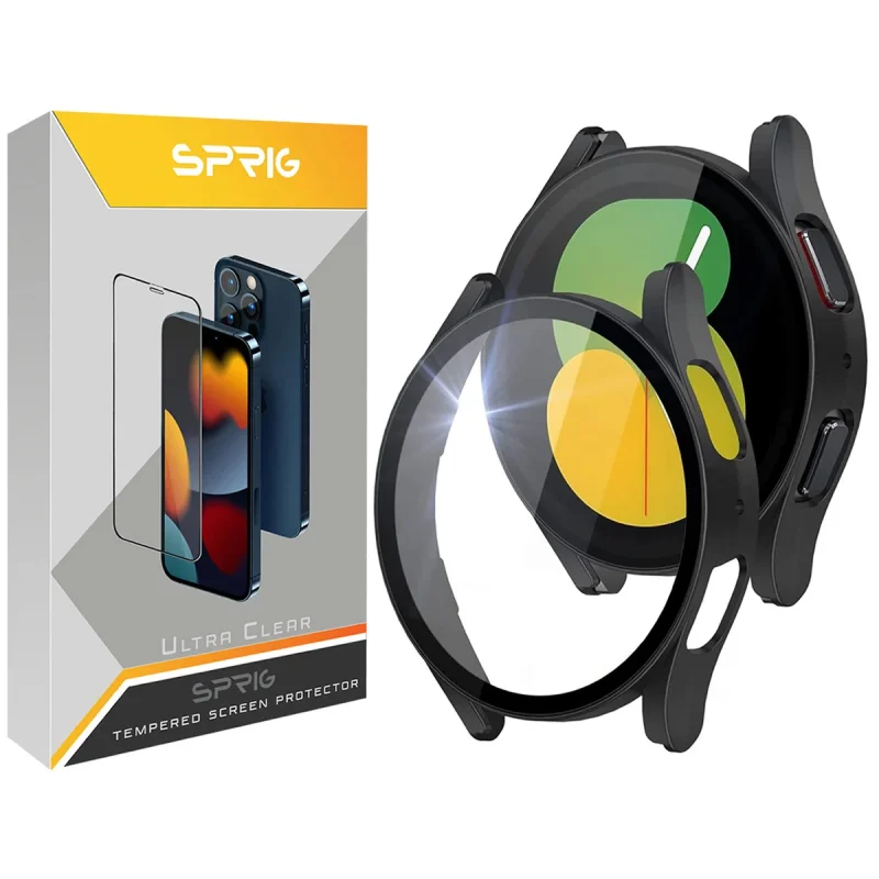 کاور اسپریگ مدل PC-Bumper مناسب برای ساعت هوشمند سامسونگ Galaxy Watch 4 40mm به همراه محافظ صفحه نمایش