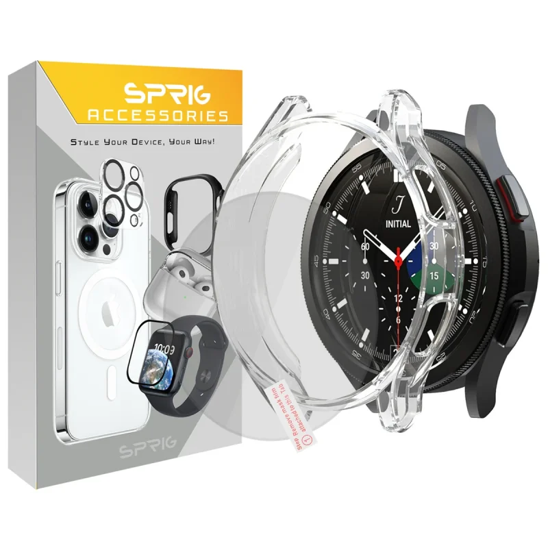 کاور اسپریگ مدل Guardians مناسب برای ساعت هوشمند سامسونگ Galaxy Watch 4 Classic 46mm به همراه محافظ صفحه نمایش