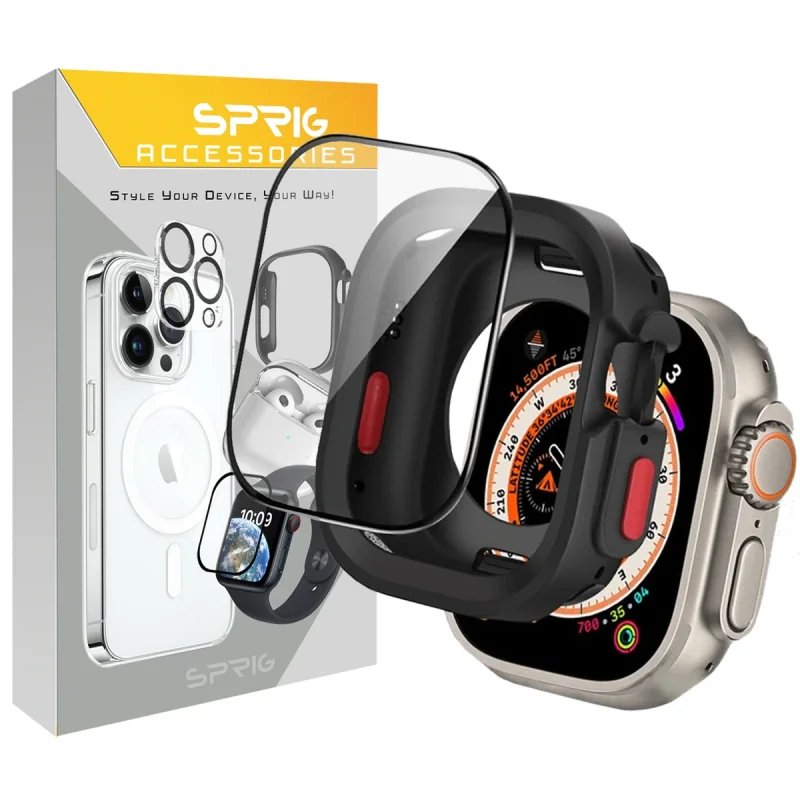 کاور اسپریگ مدل Amizze مناسب برای ساعت هوشمند بلک تایم GT9 ULTRA 2 به همراه محافظ صفحه نمایش