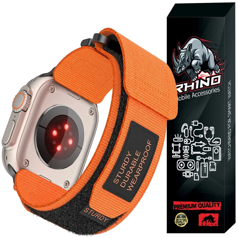 بند راینو مدل Tactical Nylon مناسب برای اپل واج سایز 44 / 45 / 46 / 49 میلی متری