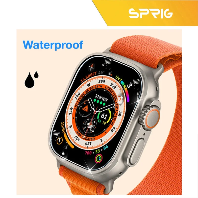 محافظ صفحه نمایش شیشه‌ای اسپریگ مدل SH-SP مناسب برای اپل واچ Ultra 2 بسته سه عددی