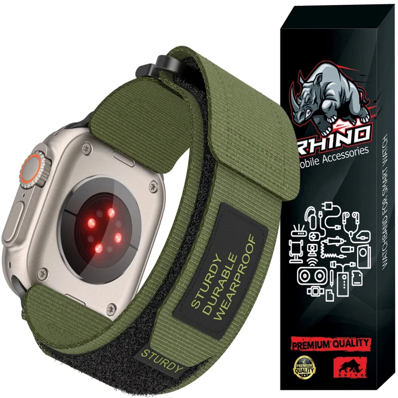 بند راینو مدل Tactical Nylon مناسب برای اپل واج سری SE 2021 / SE 2022 / SE 2023 سایز 44 میلی متری