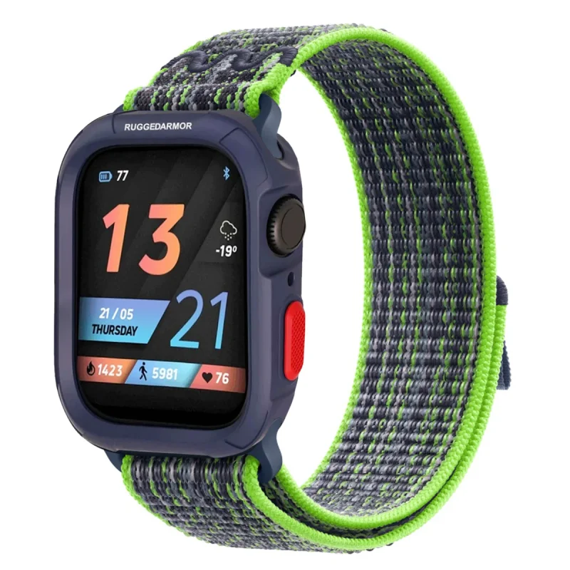 بند اسپریگ مدل Nylon NK Rugged مناسب برای اپل واچ 44/45 میلی متری سری se/1/2/3/4/5/6/7/8/9 به همراه کاور