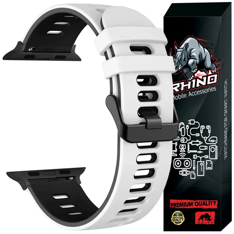 بند راینو مدل Dual Color مناسب برای اپل واچ Ultra / Ultra 2 سایز 49 mm
