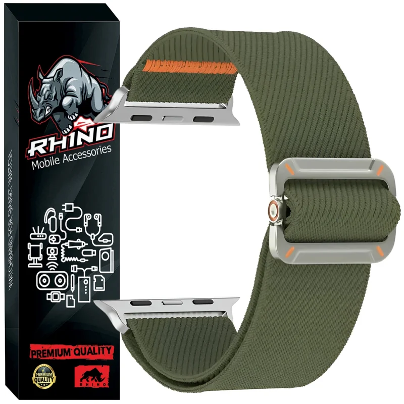 بند راینو مدل Solo Elastic مناسب برای اپل واچ سایز 38/40/41mm سری SE/1/2/3/4/5/6/7/8/9