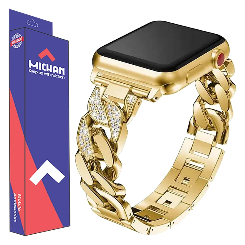 بند میچان مدل Diamond Stell مناسب برای ساعت هوشمند اسمارت واچ T800 Ultra / T900 Ultra / HK8 Pro Max / HK9 Ultra 2