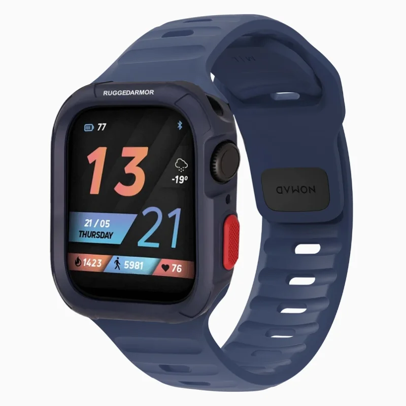 بند اسپریگ مدل Spig Rugged Armor مناسب برای اپل واچ 46 mm سری 10 به همراه کاور
