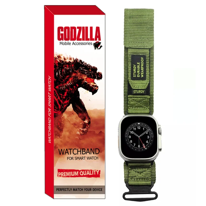 بند گودزیلا مدل Tactical Nylon مناسب برای اپل واچ Ultra / Ultra 2 49mm
