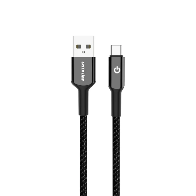 کابل تبدیل USB-A به USB-C گرین لاین مدل Braided timer طول ۱ متر
