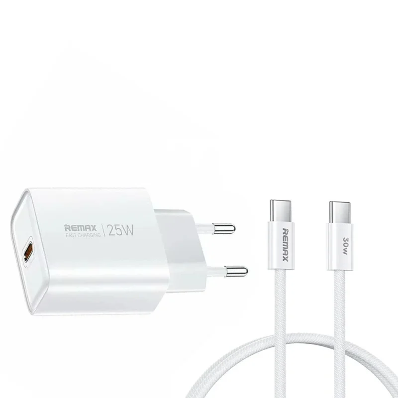 شارژر دیواری 25 وات ریمکس مدل A16 SUPERFAST به همراه کابل تبدیل USB-C