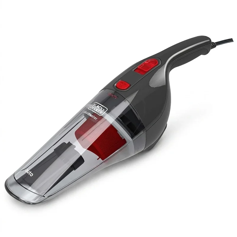 جاروبرقی خودرو بلک اند دکر مدل NV1210AV با اتصال باسیم به برق خودرو، فیلتر قابل شست‌وشو و سری فرچه‌دار
