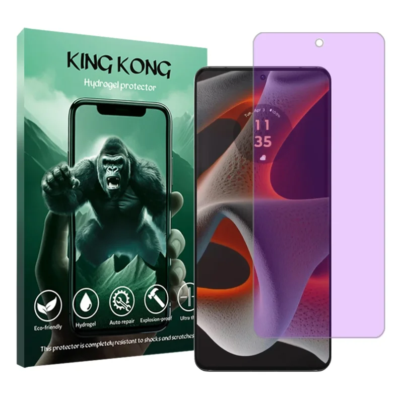 محافظ صفحه نمایش ضداشعه بنفش کینگ کونگ مدل Tough مناسب برای گوشی موبایل موتورولا Edge 50 Pro
