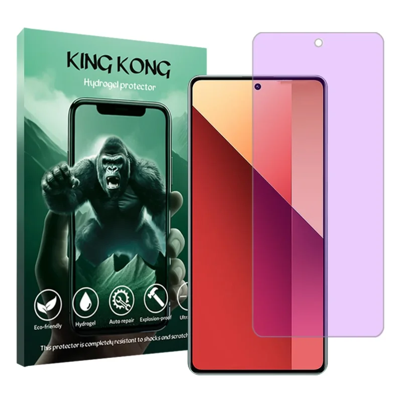 محافظ صفحه نمایش ضداشعه بنفش کینگ کونگ مدل Tough مناسب برای گوشی موبایل شیائومی Redmi Note 13 Pro 4G