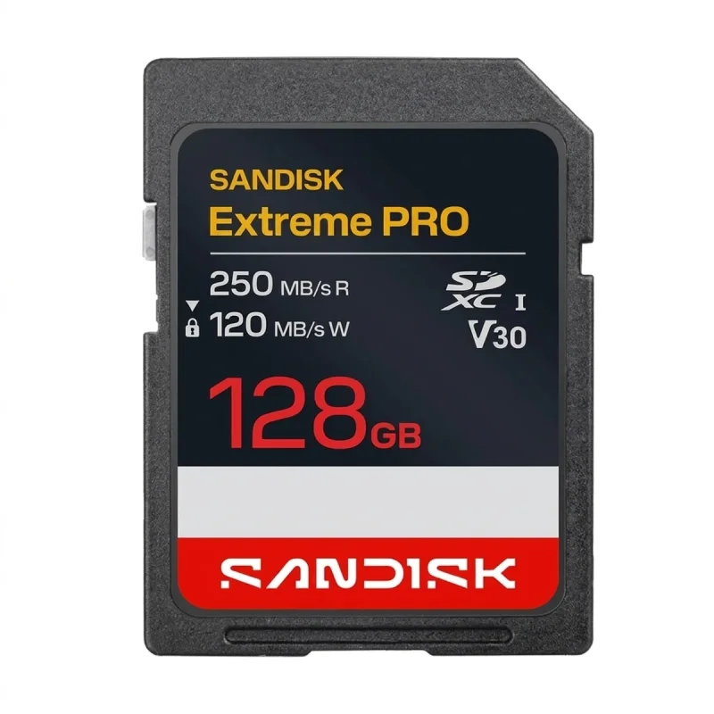 کارت حافظه SD سن دیسک مدل Extreme PRO SDXC سرعت 250 مگابایت بر ثانیه ظرفیت 128 گیگابایت