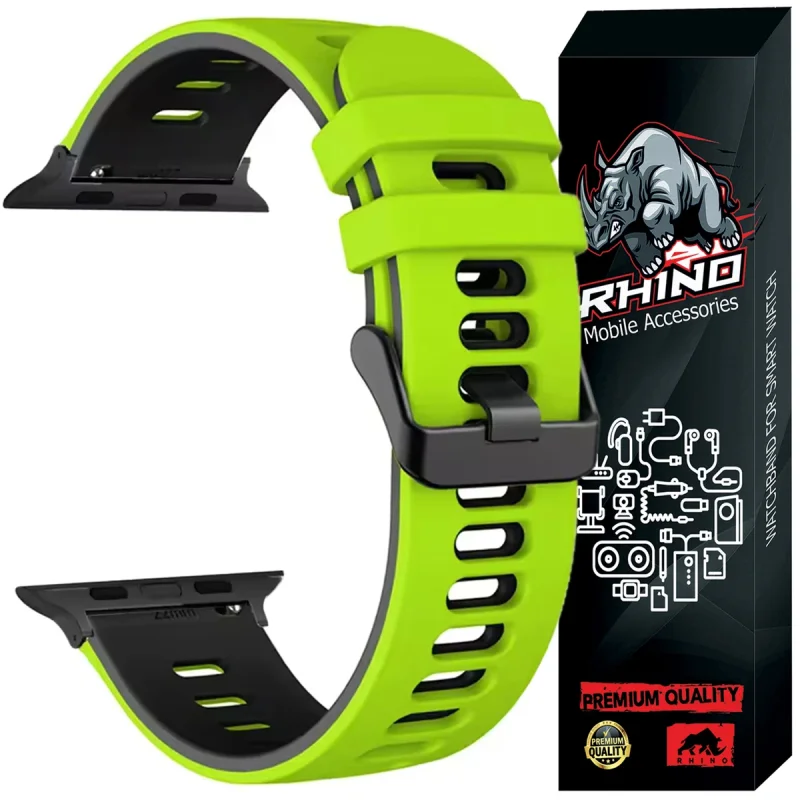 بند راینو مدل Dual Color مناسب برای اپل واچ سری 7/8/9 سایز 45mm