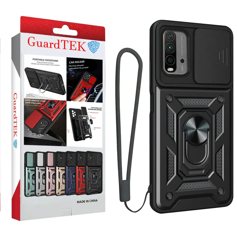 کاور گاردتک اساک مدل Dcamp Strap مناسب برای گوشی موبایل شیائومی Redmi 9t به همراه بند آویز