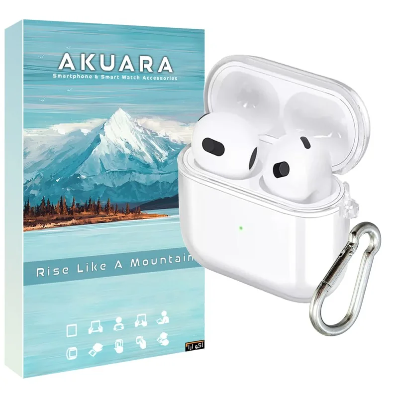 کاور آکوآرا مدل Clear مناسب برای کیس هدفون بی سیم اپل Airpods 4