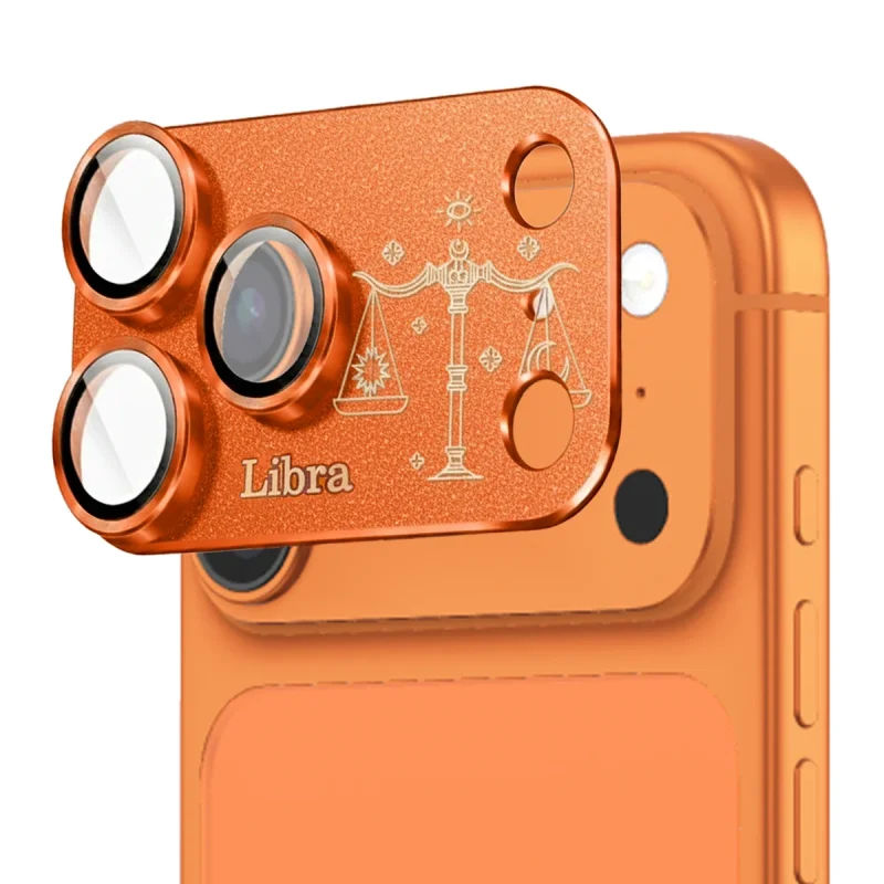 محافظ لنز دوربین فلزی اسپریگ مدل Libra مناسب برای گوشی موبایل اپل Iphone 17 Pro Max