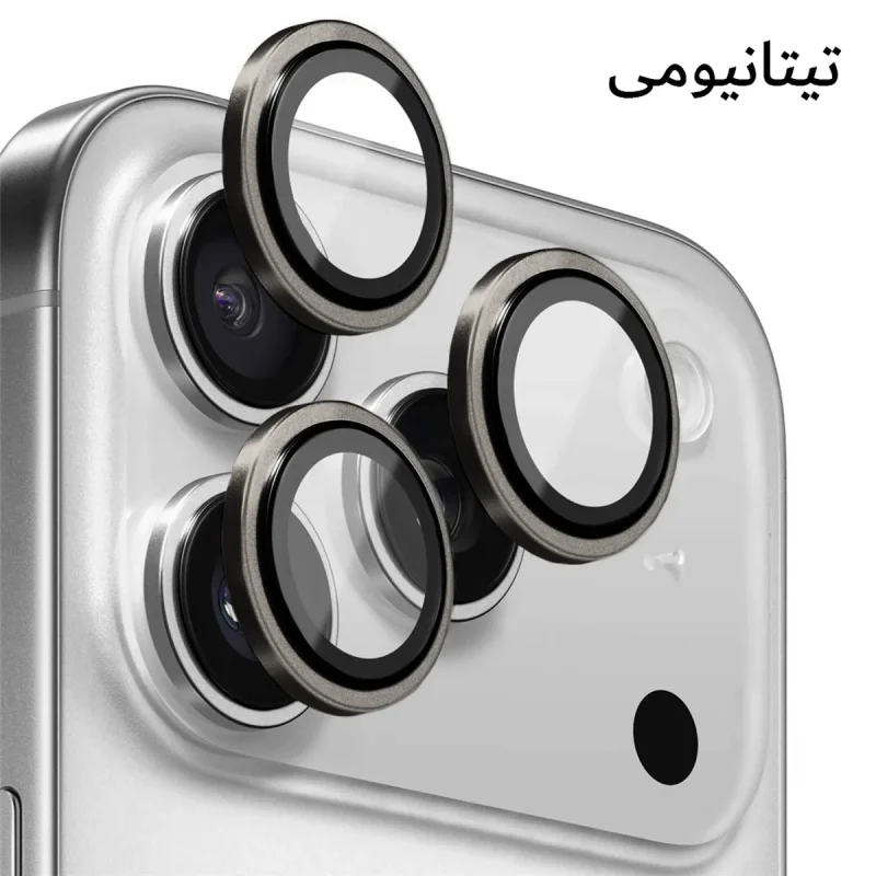 محافظ لنز دوربین فلزی آکوآرا مدل AK Ultra High Quality مناسب برای گوشی موبایل اپل iPhone 17 Pro / Pro Max