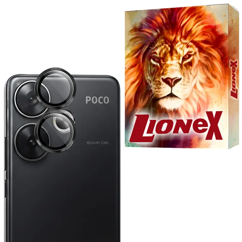 محافظ لنز دوربین شیشه‌ای لایونکس مدل RINL20 مناسب برای گوشی موبایل شیائومی Poco F6 4G / 5G