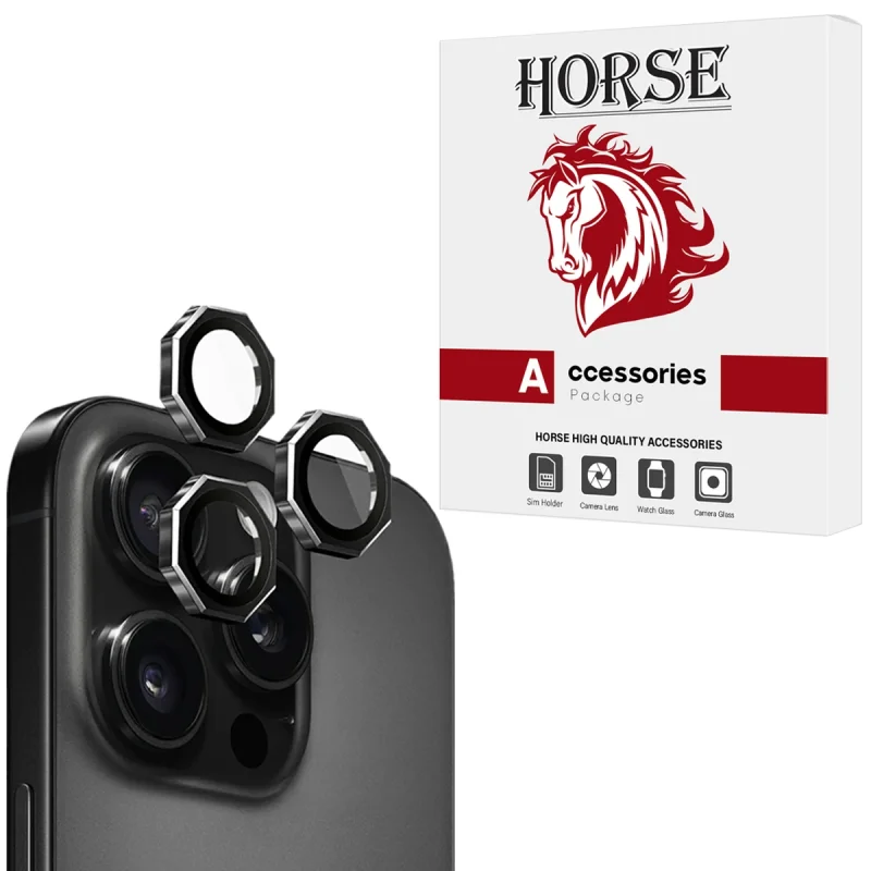 محافظ لنز دوربین شیشه‌ای هورس مدل R8ZH مناسب برای گوشی موبایل اپل iPhone 14 Pro