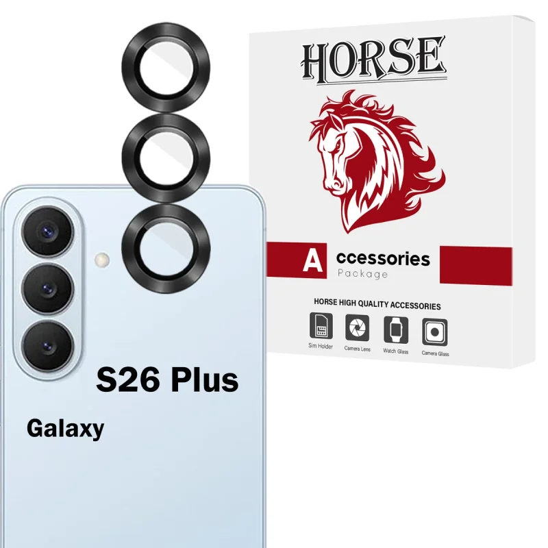 محافظ لنز دوربین شیشه‌ای هورس مدل RINH20 مناسب برای گوشی موبایل سامسونگ Galaxy S26 Plus