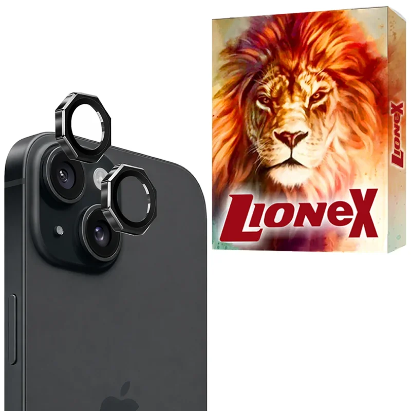 محافظ لنز دوربین شیشه‌ای لایونکس مدل R8ZL مناسب برای گوشی موبایل اپل iPhone 13 mini