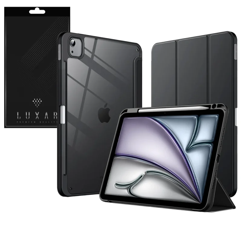 کیف کلاسوری لوکسار مدل air 11 - اسمارت جا قلم دار مناسب برای تبلت اپل iPad Air 11-inch M3 (2025) / iPad Air 11-inch M2 (2024) / iPad Air 5th (2022)