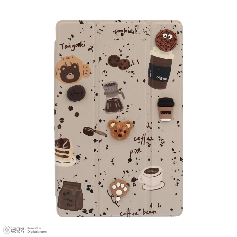کیف کلاسوری دی کیس مدل Coffee مناسب برای تبلت سامسونگ Galaxy Tab A7 Lite-8.7 Inch