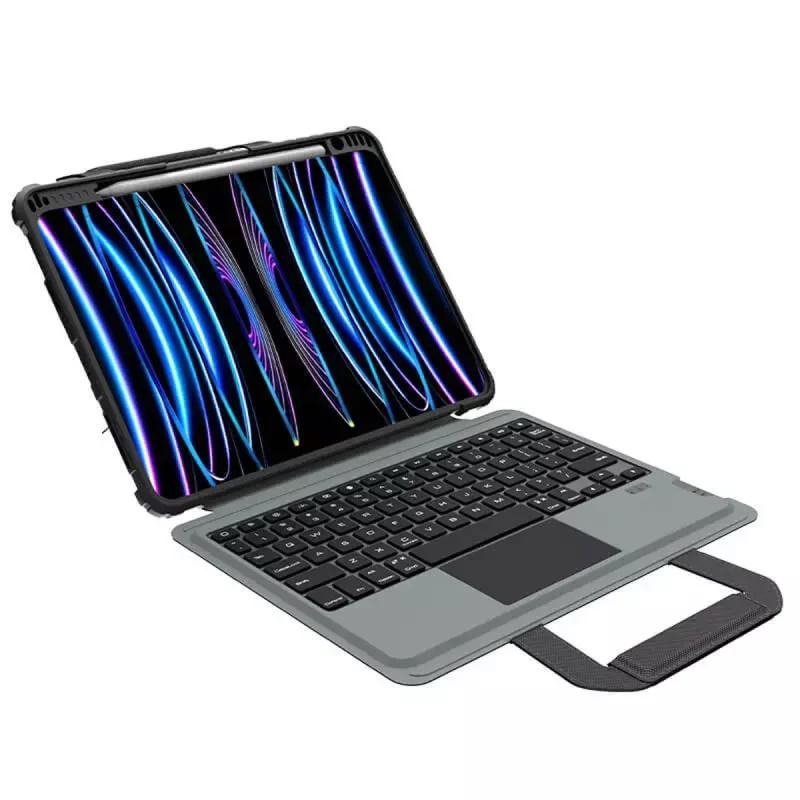 کیف کلاسوری کیبورد دار نیلکین مدل Bumper Go Keyboard مناسب برای تبلت اپل iPad Air 11 (2024/2025/2026) / Pro 11 (2020/2021/2022)
