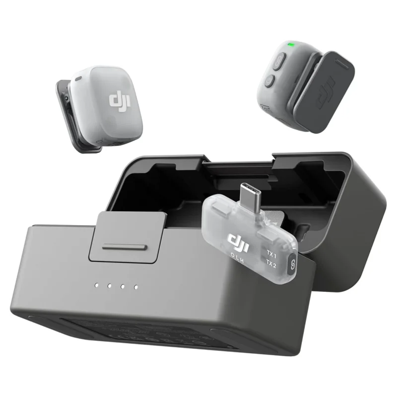 میکروفن بی سیم دی جی آی مدل  DJI Mic Mini2 1TX+Mobile RX+Charging Case با درگاه اتصال USB Type-C