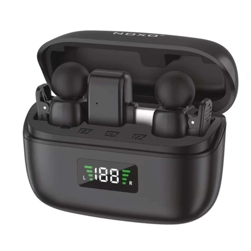 میکروفن بی‌سیم دوگانه نوکسو مدل MC-N1 با درگاه اتصال USB-C