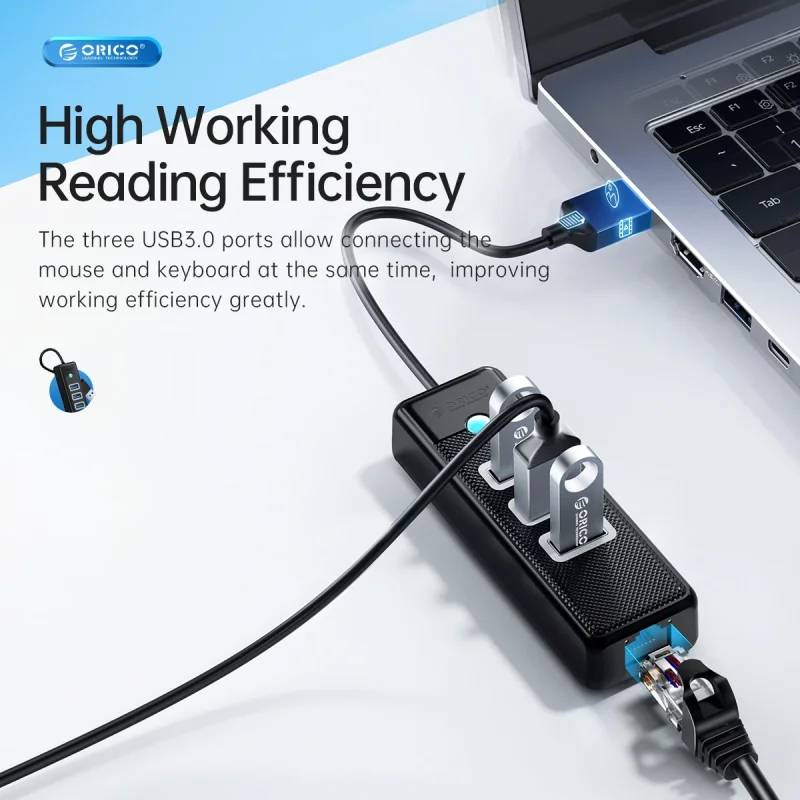 هاب 4 پورت USB-C اوریکو مدل PW3UR-C3