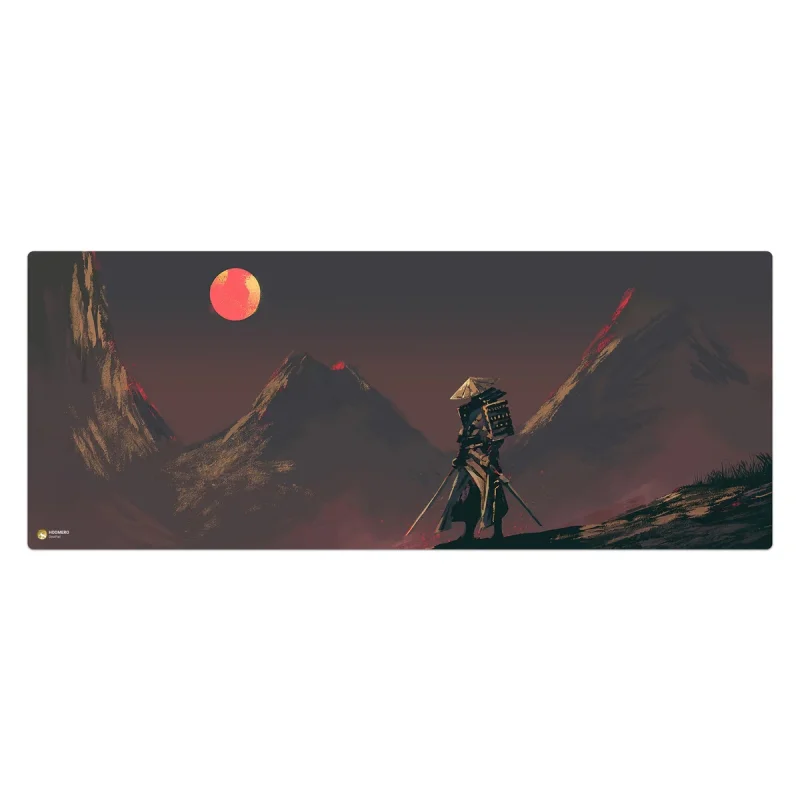 ماوس پد هومرو مدل HX134 طرح Samurai Ronin سایز 40x100 سانتی‌متر