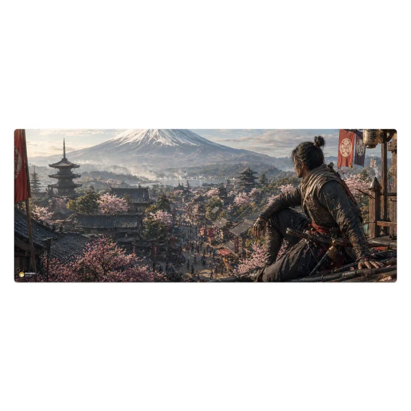 ماوس پد هومرو مدل HX157 طرح Ghost of Tsushima سایز 40x100 سانتی‌متر