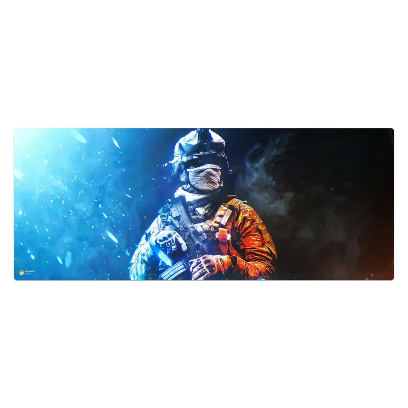 ماوس پد هومرو مدل HX172 طرح Battlefield سایز 40x100 سانتی‌متر