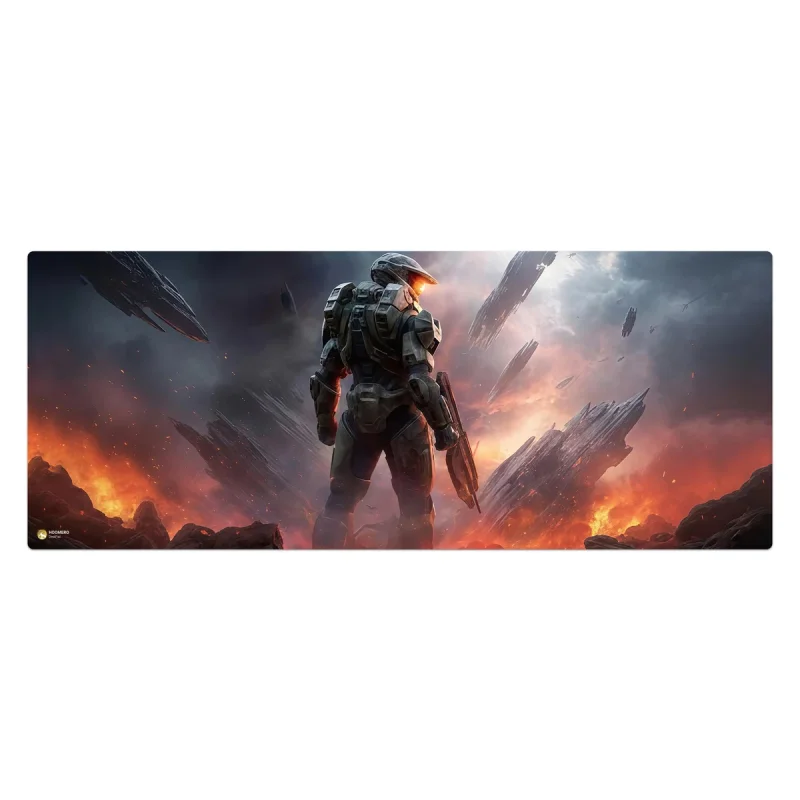 ماوس پد هومرو مدل HX524 طرح Halo Infinite سایز 40x100 سانتی‌متر