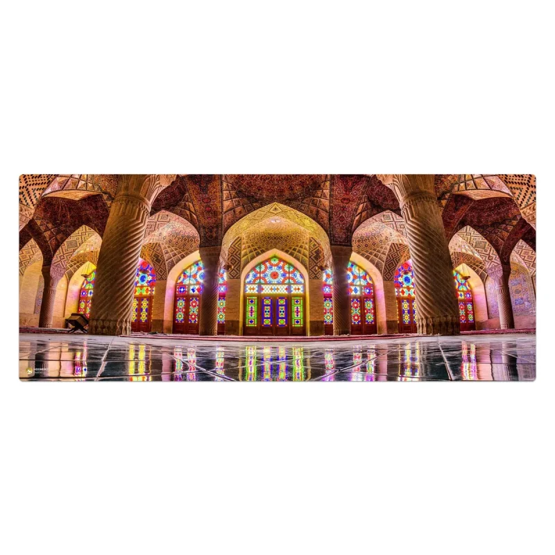ماوس پد هومرو مدل HX395 طرح معماری سنتی سایز 40x100 سانتی‌متر