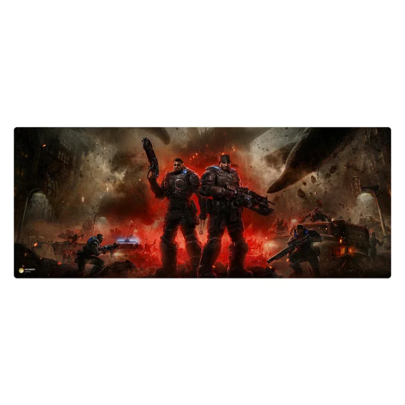 ماوس پد هومرو مدل HX495 طرح بازی Gears of War سایز 40x100 سانتی‌متر