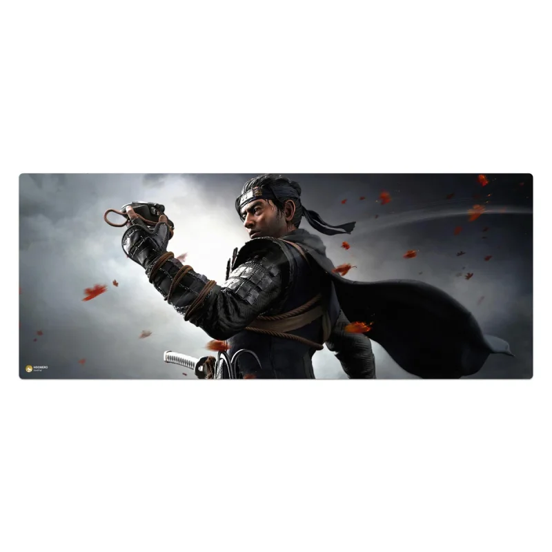 ماوس پد هومرو مدل HX197 طرح Ghost of Tsushima سایز 40x100 سانتی‌متر
