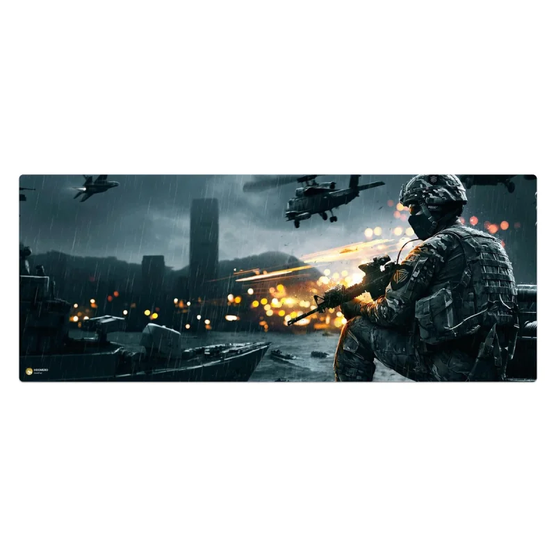 ماوس پد هومرو مدل HX121 طرح Delta Force سایز 40x100 سانتی‌متر