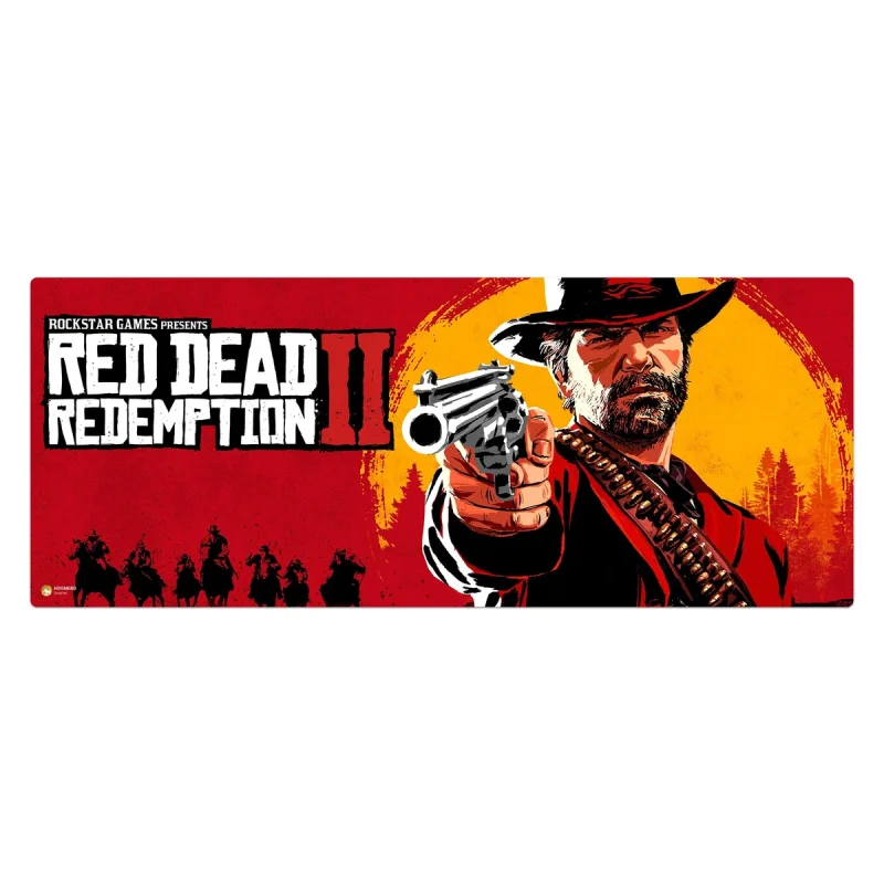 ماوس پد هومرو مدل HX247 طرح Red Dead سایز 40x100 سانتی‌متر