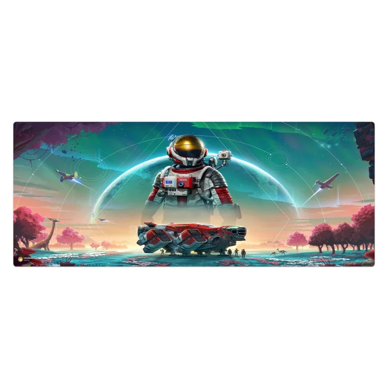 ماوس پد هومرو مدل HX537 طرح بازی No Mans Sky سایز 40x100 سانتی‌متر