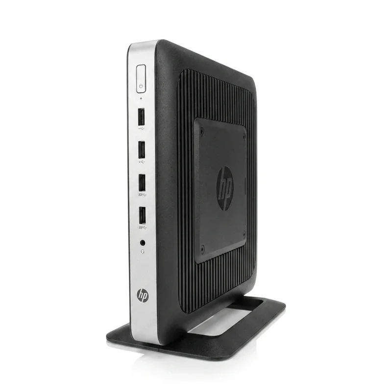 کامپیوتر کوچک اچ‌ پی مدل T630 با پردازنده Quad Core AMD GX-۴۲۰GI SOC ۲.۰ - ۲.۲ GHz Quad-Core حافظه SSD با ظرفیت 128 گیگابایت رم DDR4 با ظرفیت هشت گیگابایت پردازنده گرافیکی AMD